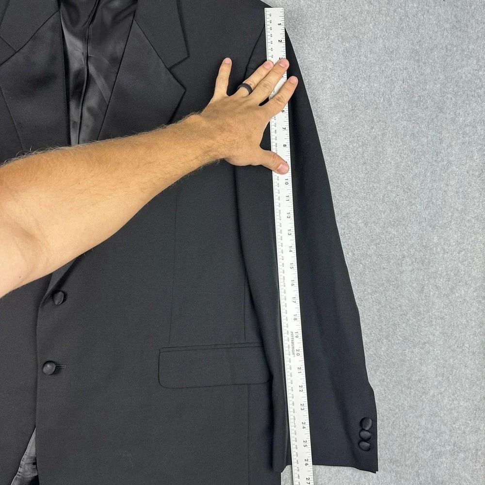 Buona Sera Tuxedo Suit Jacket Mens 50R Black Wool Notch Dinner Classic Formal